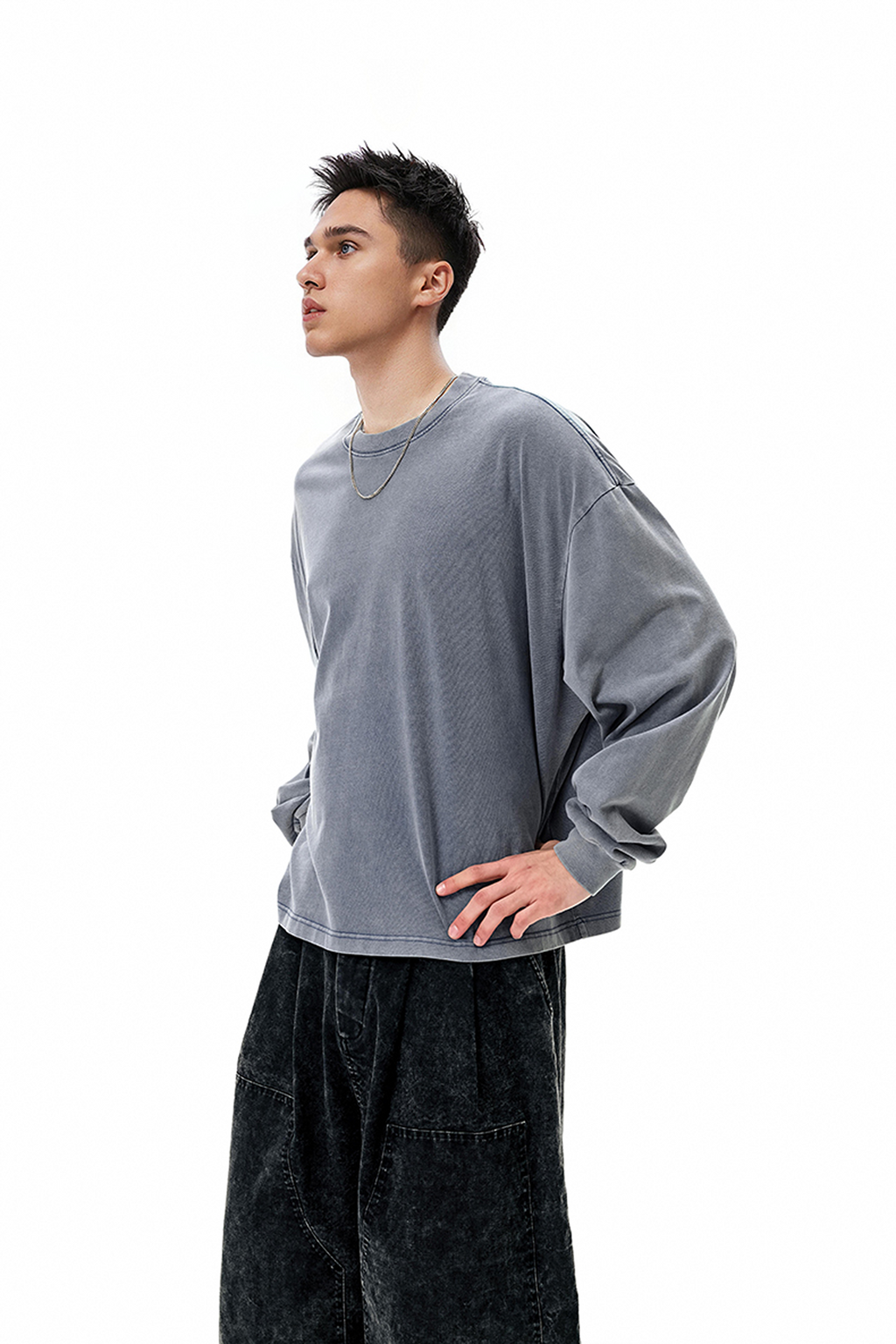 ORBIT Vintage Boxy Fit Long Sleeve Tee