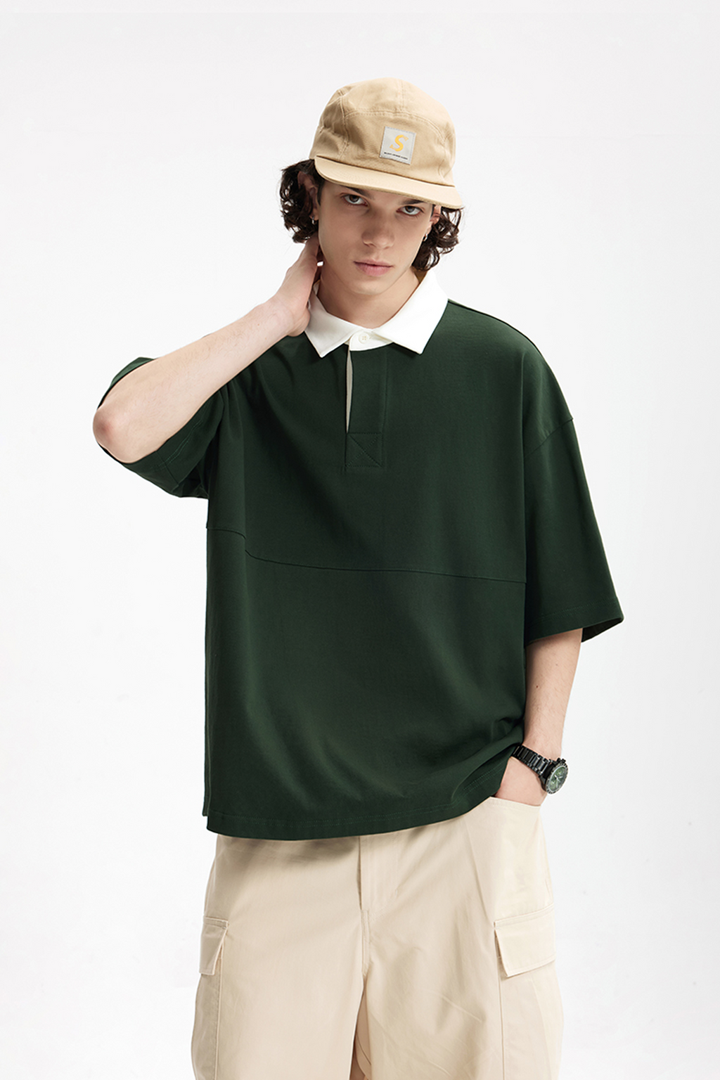 ORBIT White Collar Classic Polo