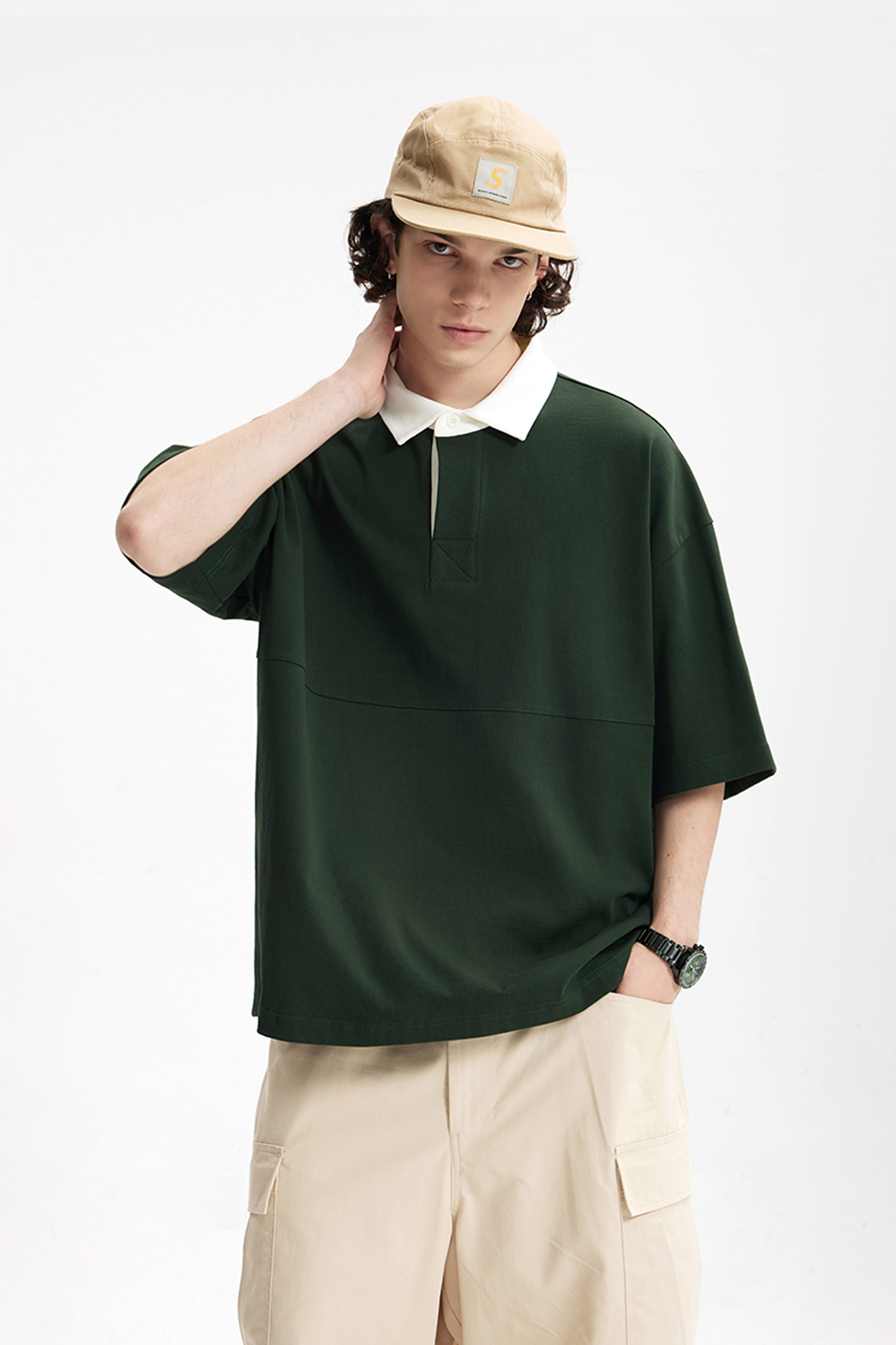 ORBIT White Collar Classic Polo