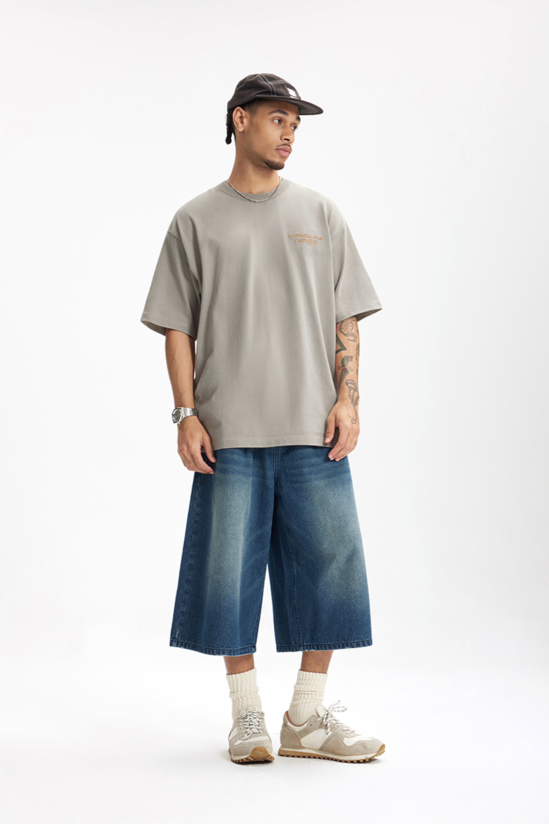 ORBIT Textured Embroidery Cotton Tee