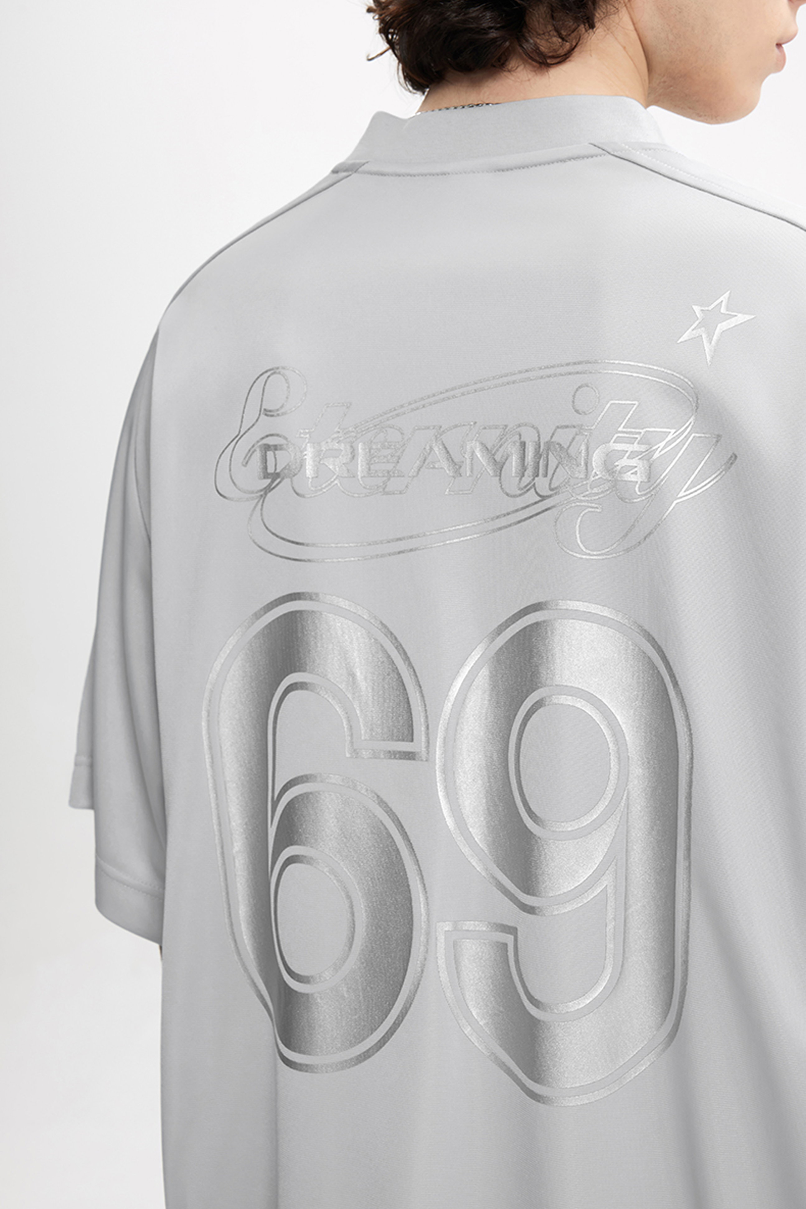 NOVA Silver Curve V-Neck Tee