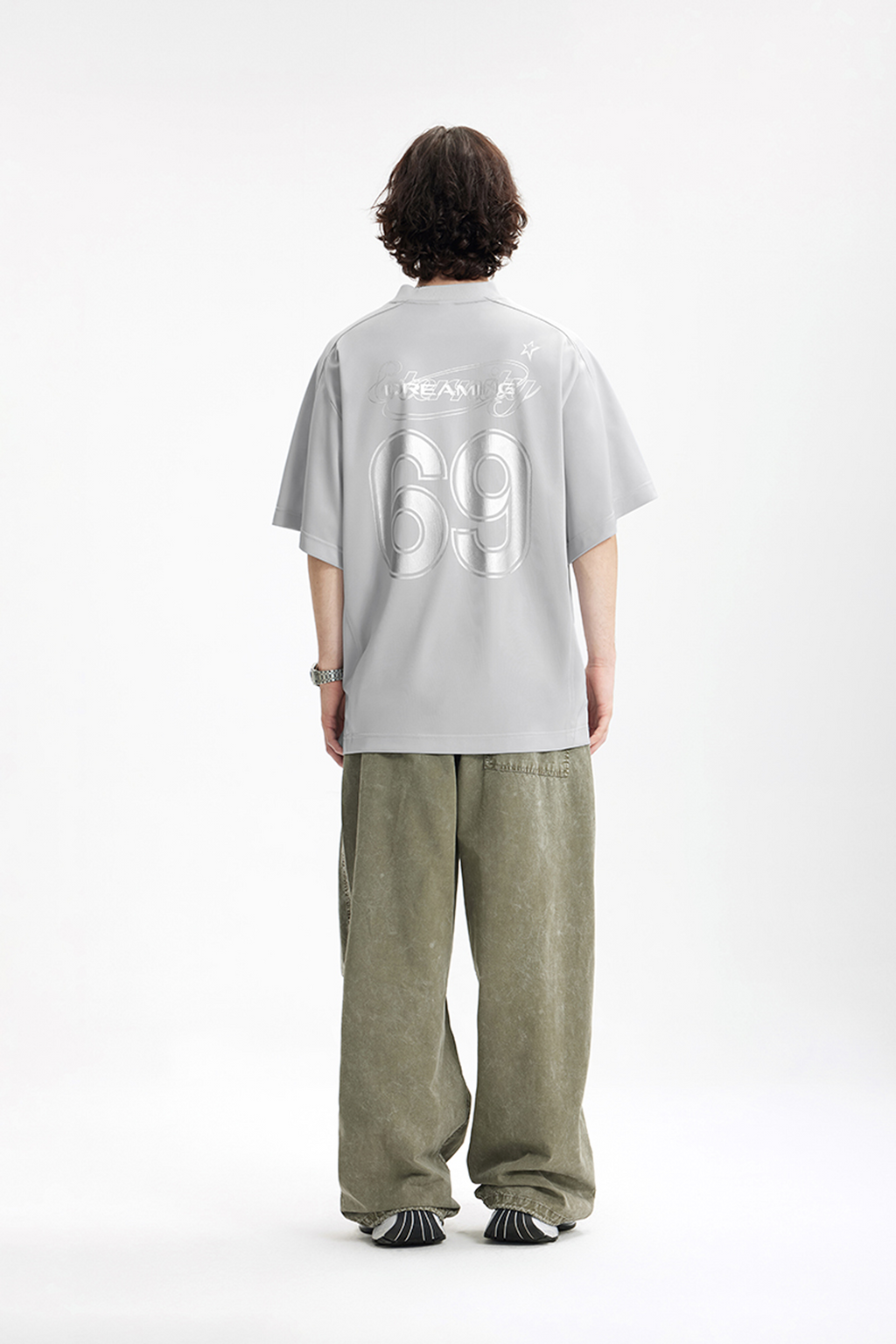 NOVA Silver Curve V-Neck Tee