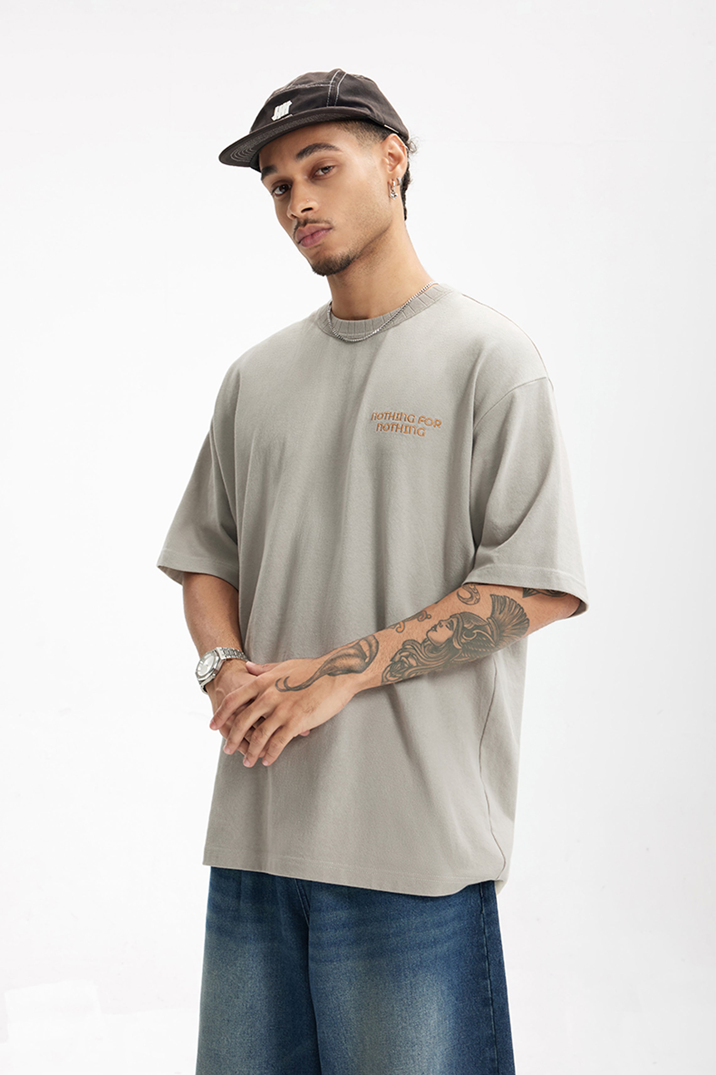 ORBIT Textured Embroidery Cotton Tee
