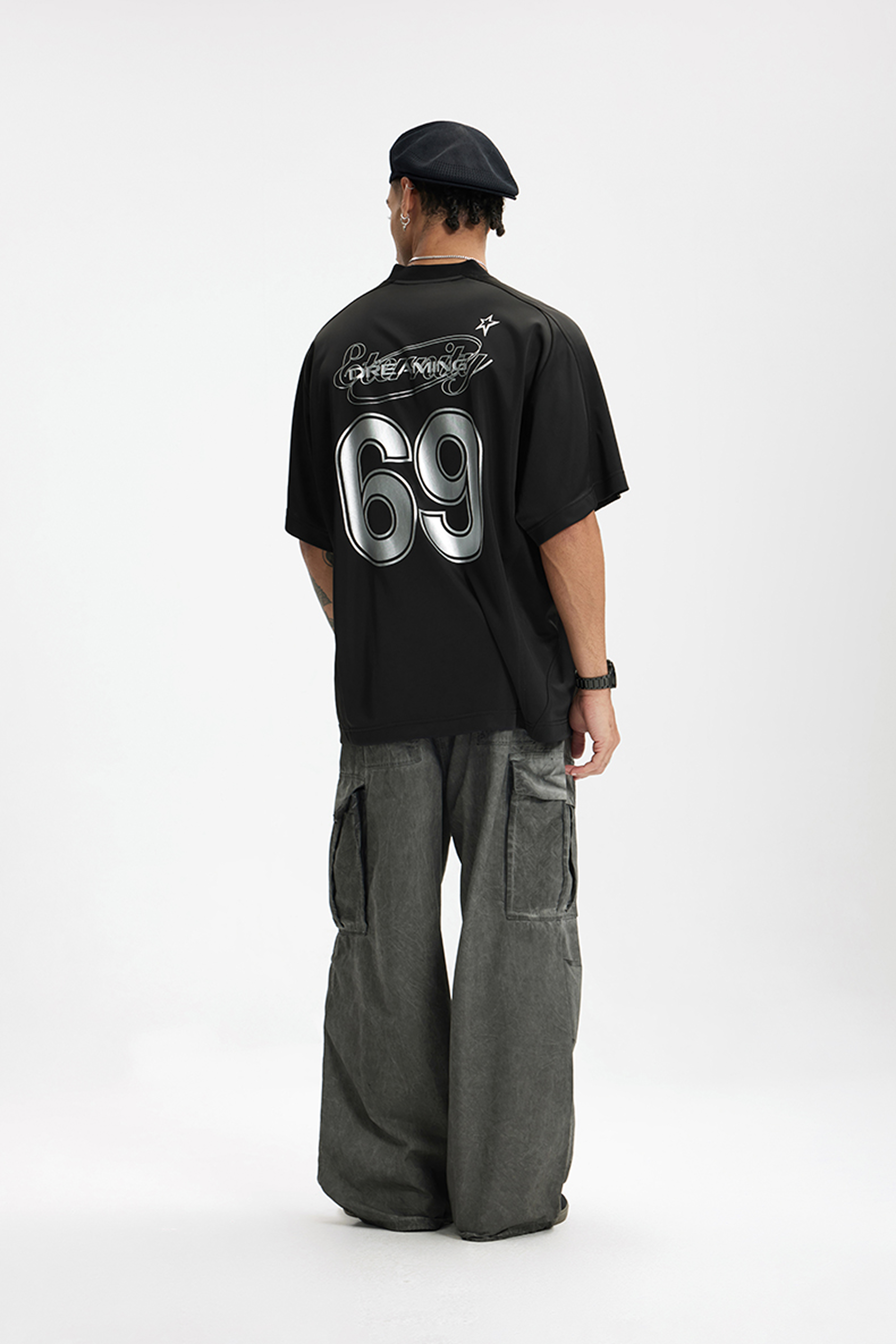 NOVA Silver Curve V-Neck Tee