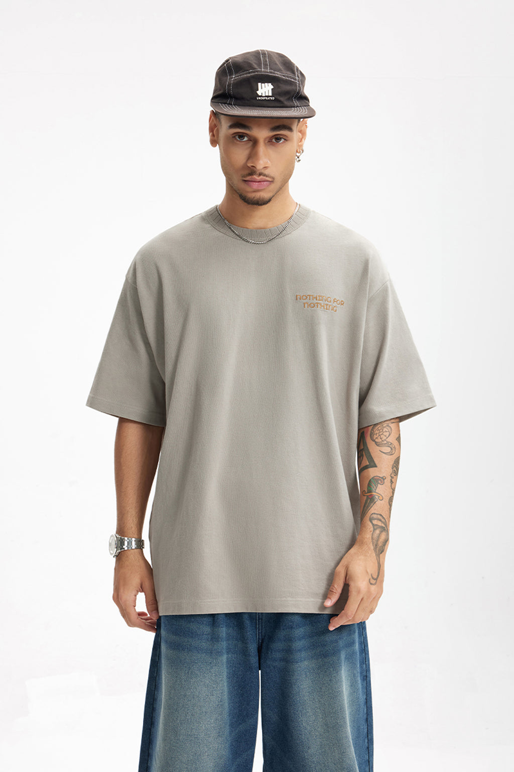 ORBIT Textured Embroidery Cotton Tee