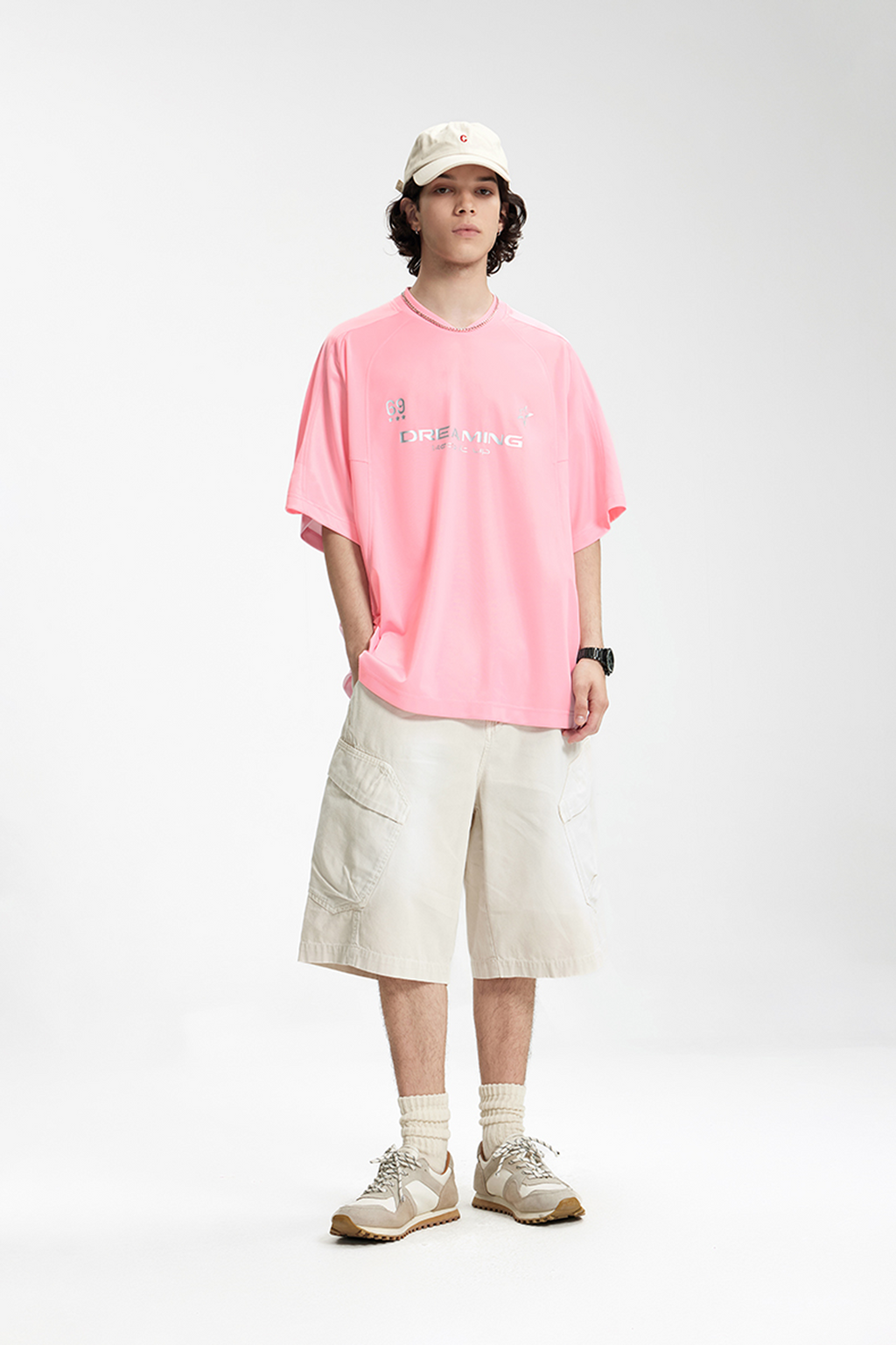 NOVA Silver Curve V-Neck Tee
