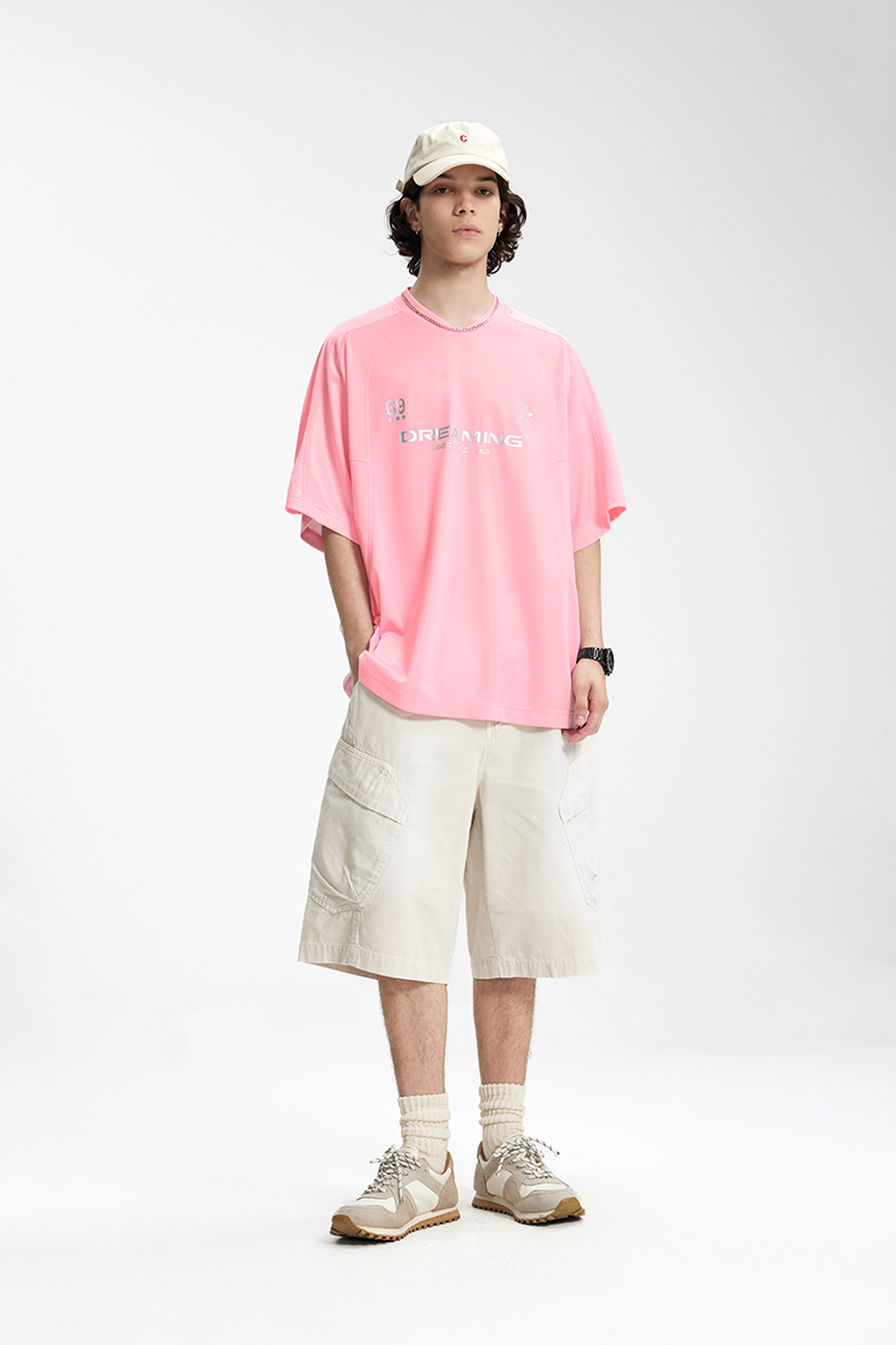 NOVA Silver Curve V-Neck Tee