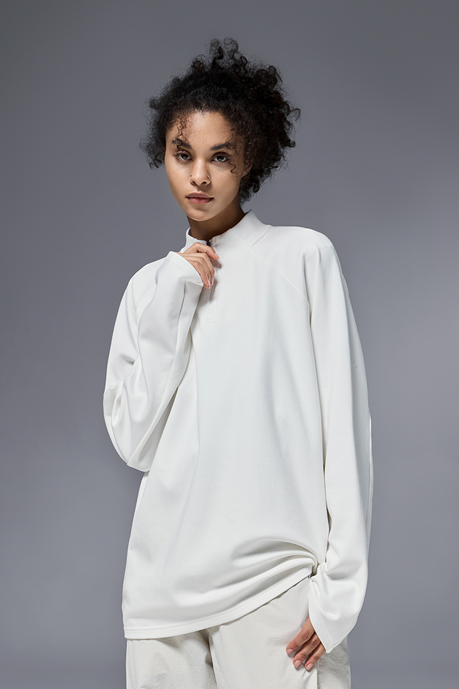 NEBULA Fleece Zip Base Long Sleeve Tee