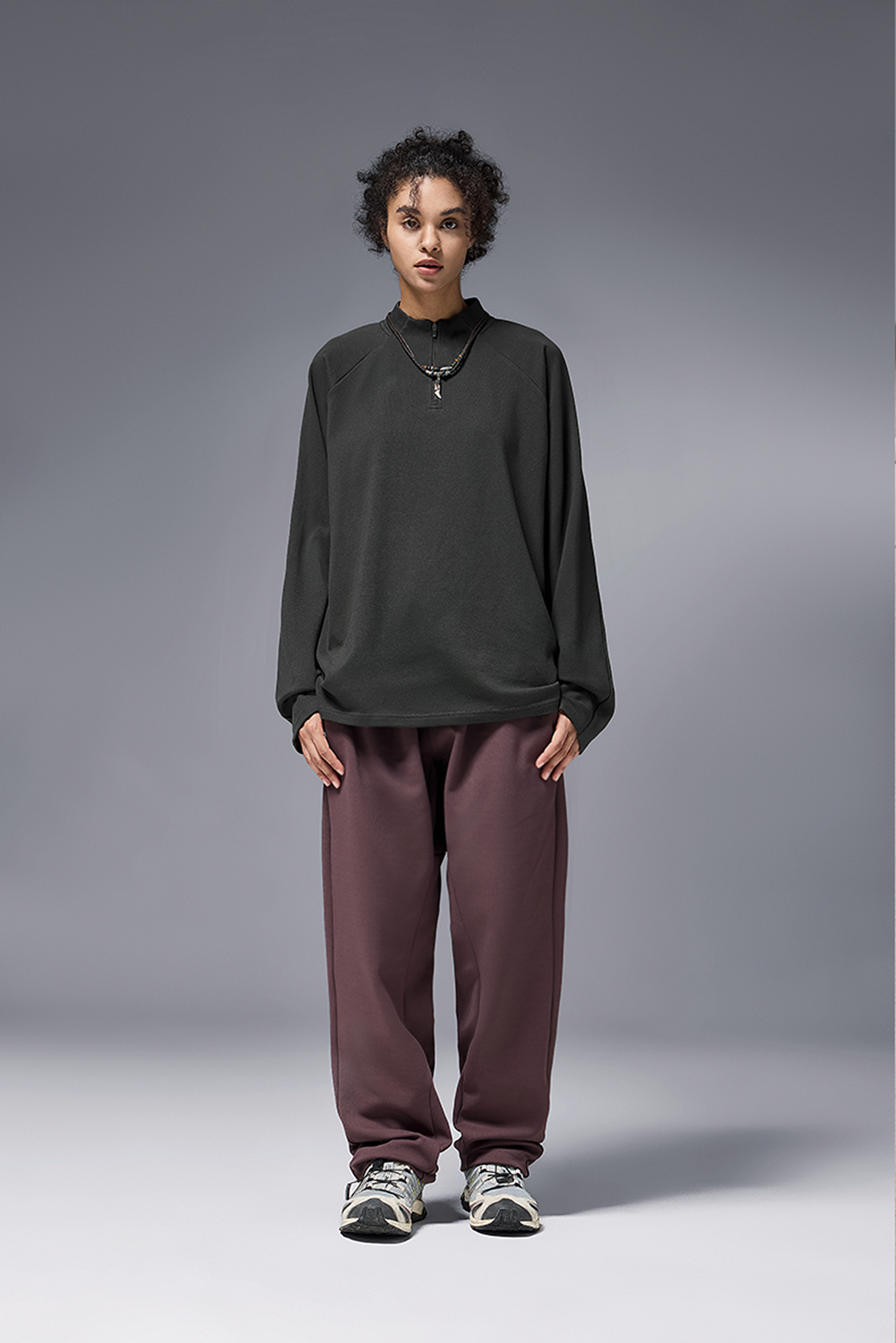 NEBULA Fleece Zip Base Long Sleeve Tee
