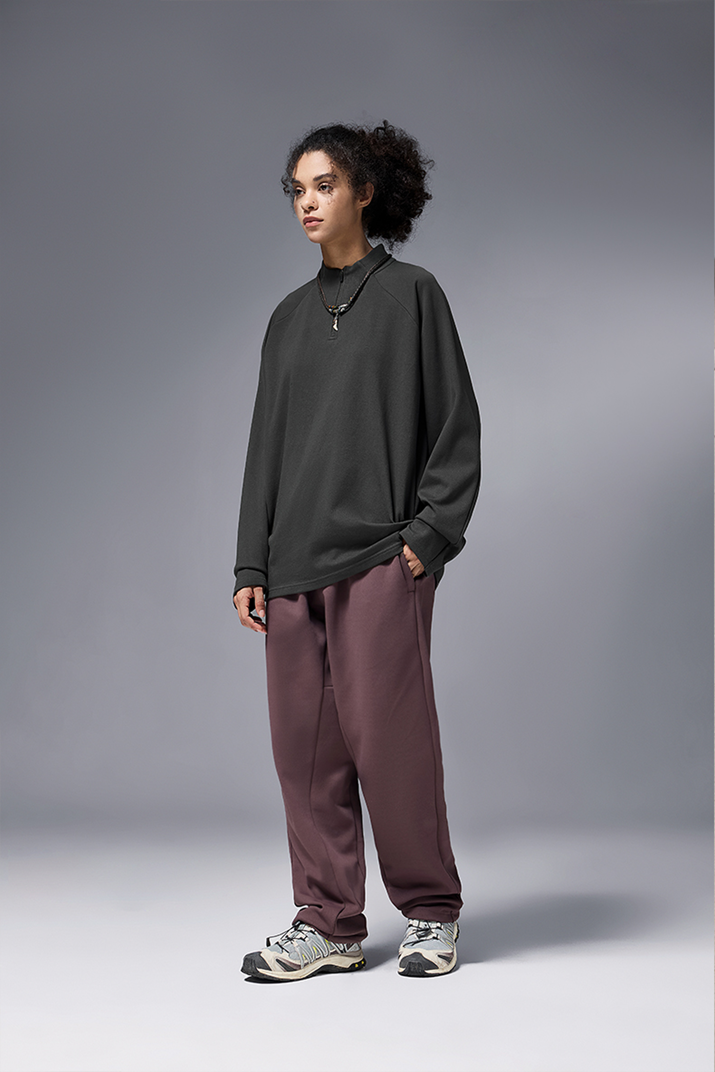 NEBULA Fleece Zip Base Long Sleeve Tee