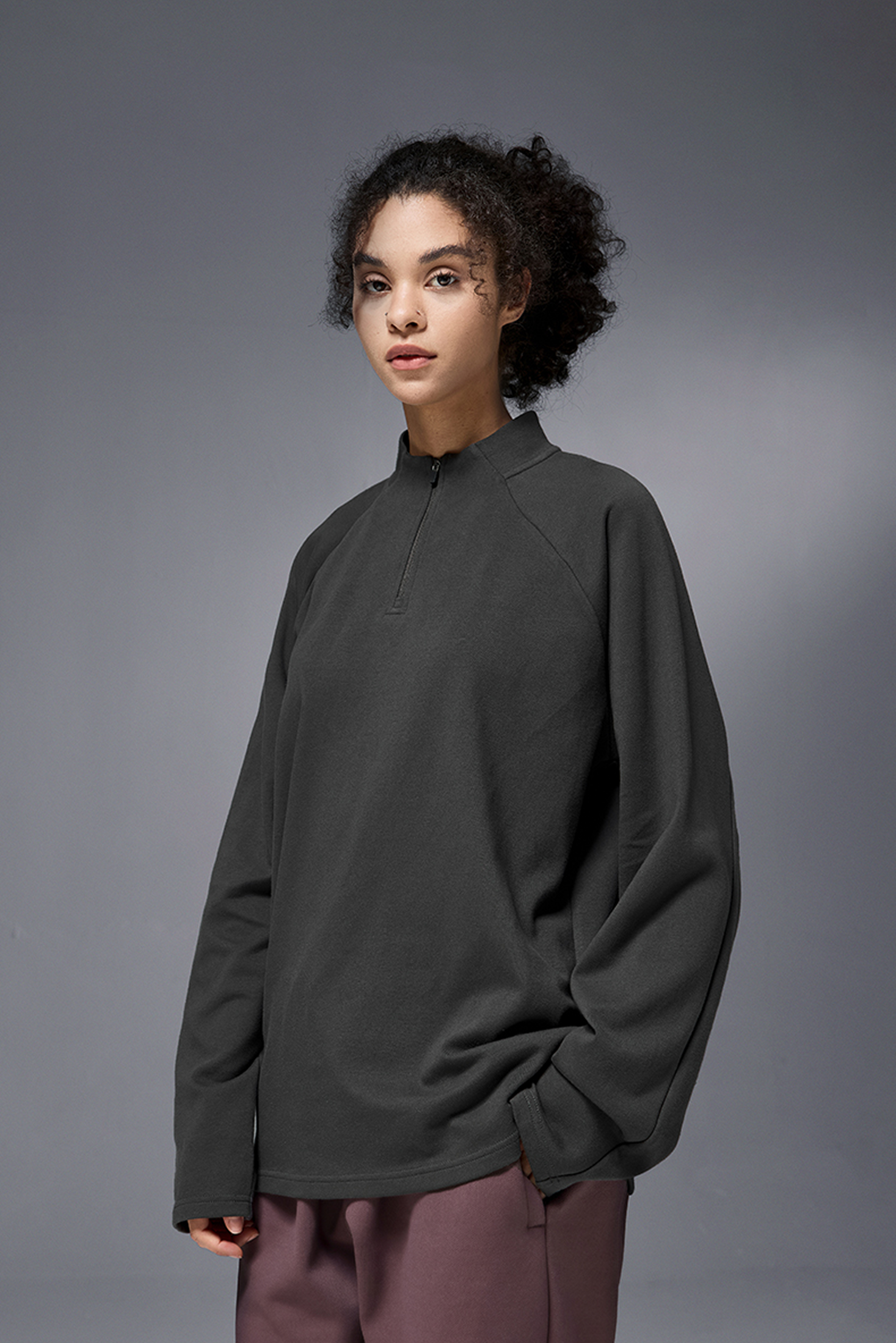 NEBULA Fleece Zip Base Long Sleeve Tee