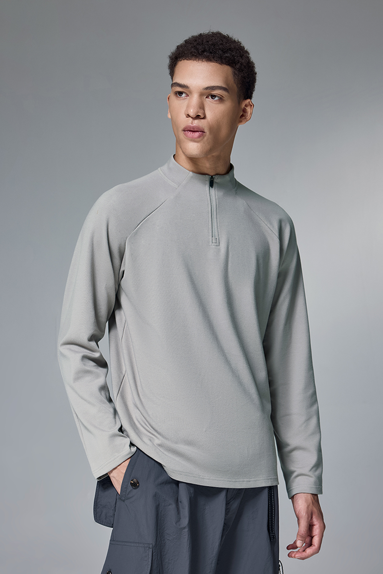 NEBULA Fleece Zip Base Long Sleeve Tee