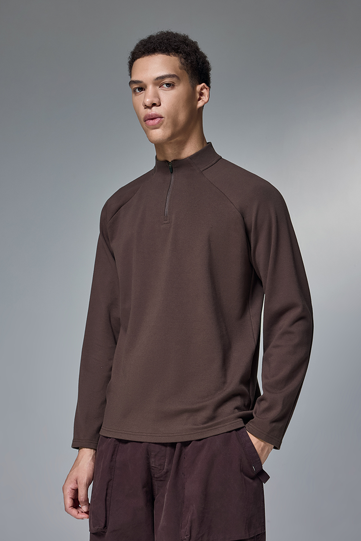 NEBULA Fleece Zip Base Long Sleeve Tee