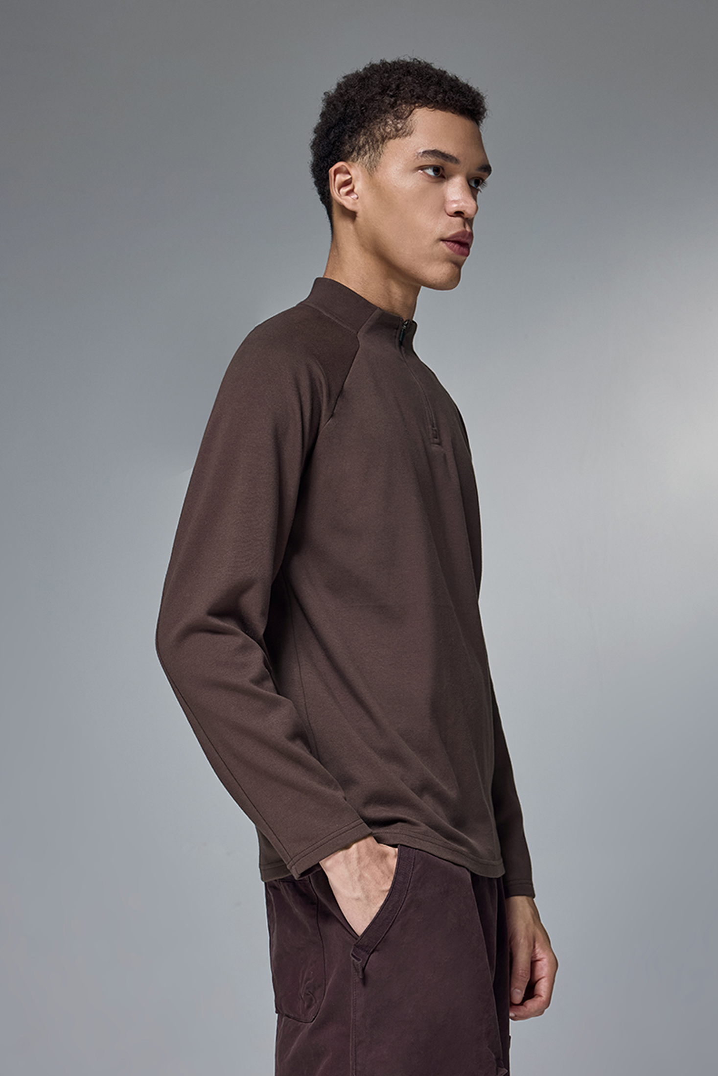 NEBULA Fleece Zip Base Long Sleeve Tee