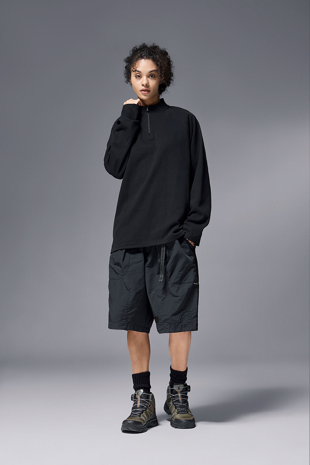 NEBULA Fleece Zip Base Long Sleeve Tee