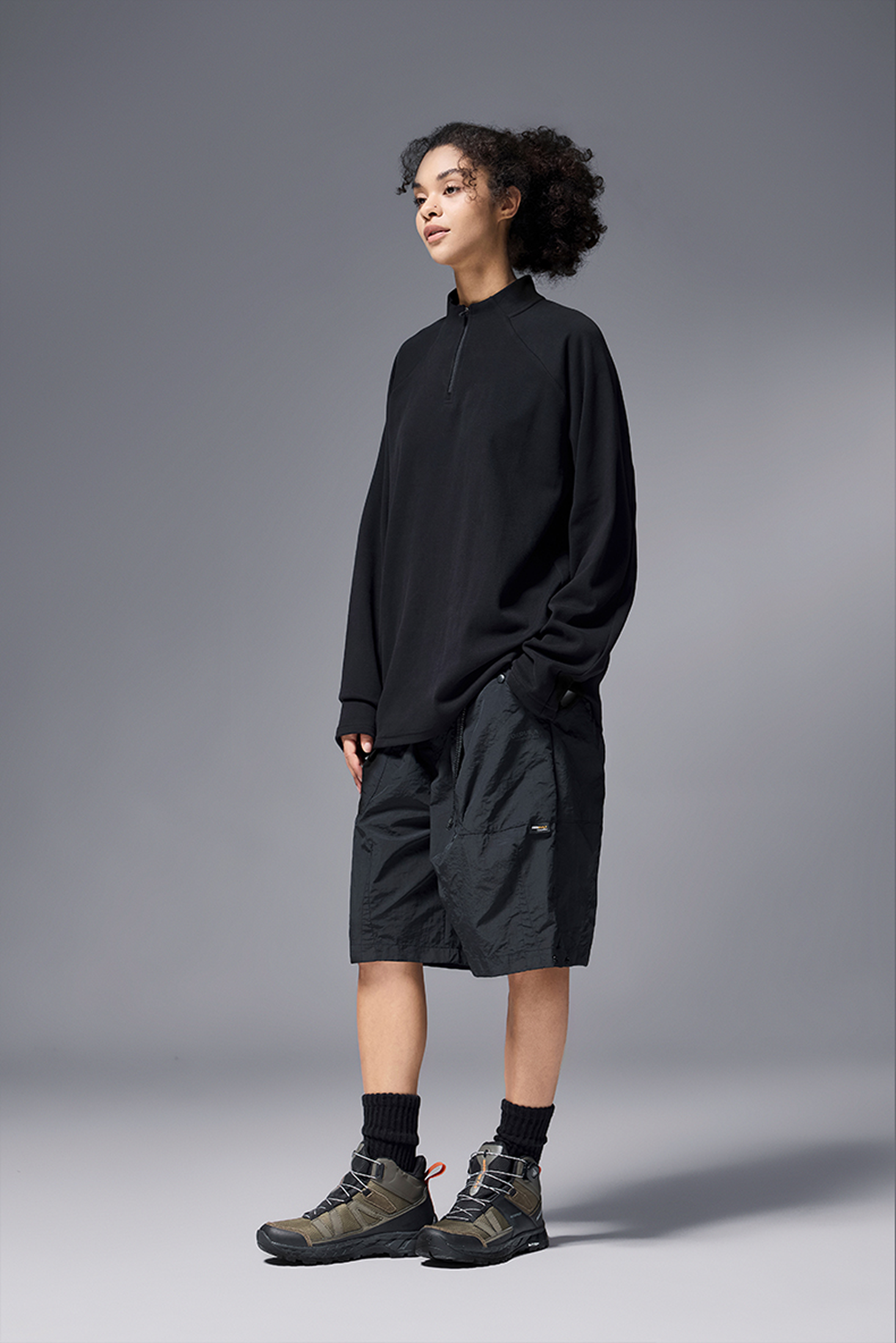 NEBULA Fleece Zip Base Long Sleeve Tee
